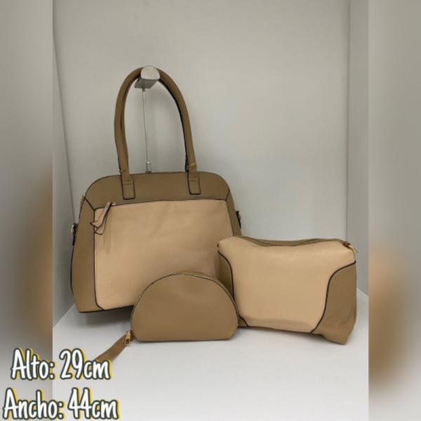 Bolso 3 En 1 Para Dama 85403 Beige