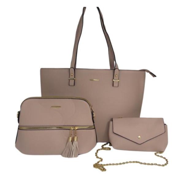 Bolso 3 En 1 Para Dama F2004-1 Rosado
