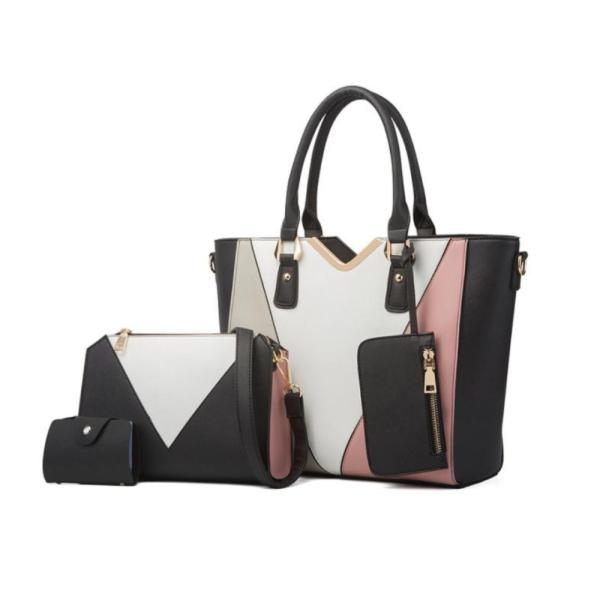 Bolso 3 En 1 Para Dama F20808 Negro Tricolor