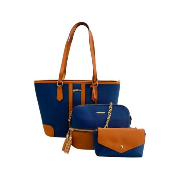 Bolso 3 En 1 Para Dama F21516 Azul