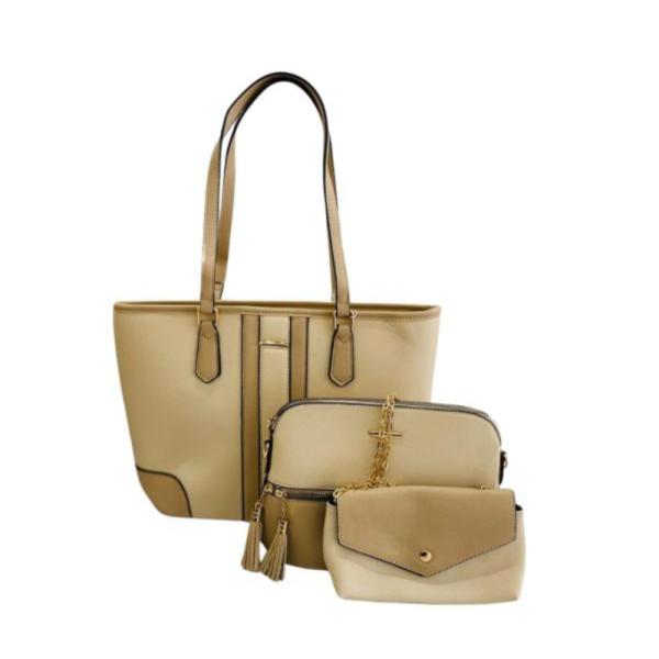 Bolso 3 En 1 Para Dama F21516 Khaki/Cafe