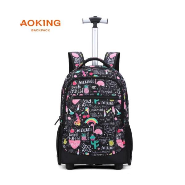 Bolso Con Ruedas  Con Diseño Modelo Xln3006-15 Aoking Paleta De Piña