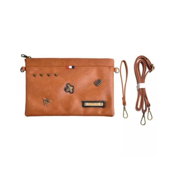 Bolso Cruzado Para Ipad Modelo 14045 Coteci Marron