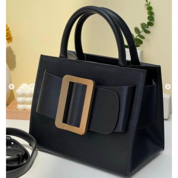 Bolso De Mano Cuero 737092 Negro