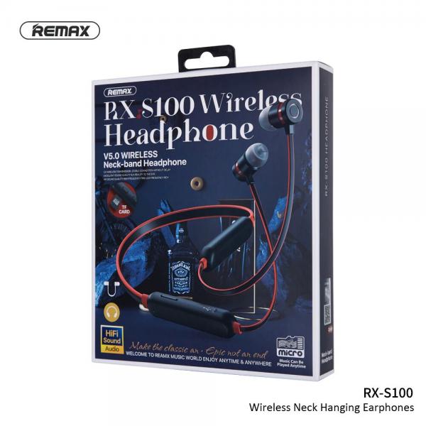 AUDIFONOS MANOS LIBRES BLUETOOTH RX-S100 REMAX NEGRO
