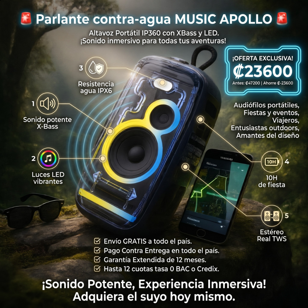 Parlante contra-agua MUSIC APOLLO