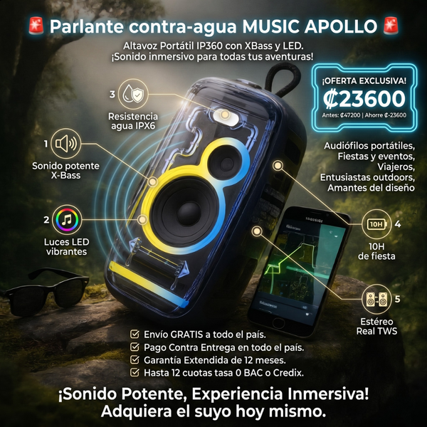 Parlante contra-agua MUSIC APOLLO