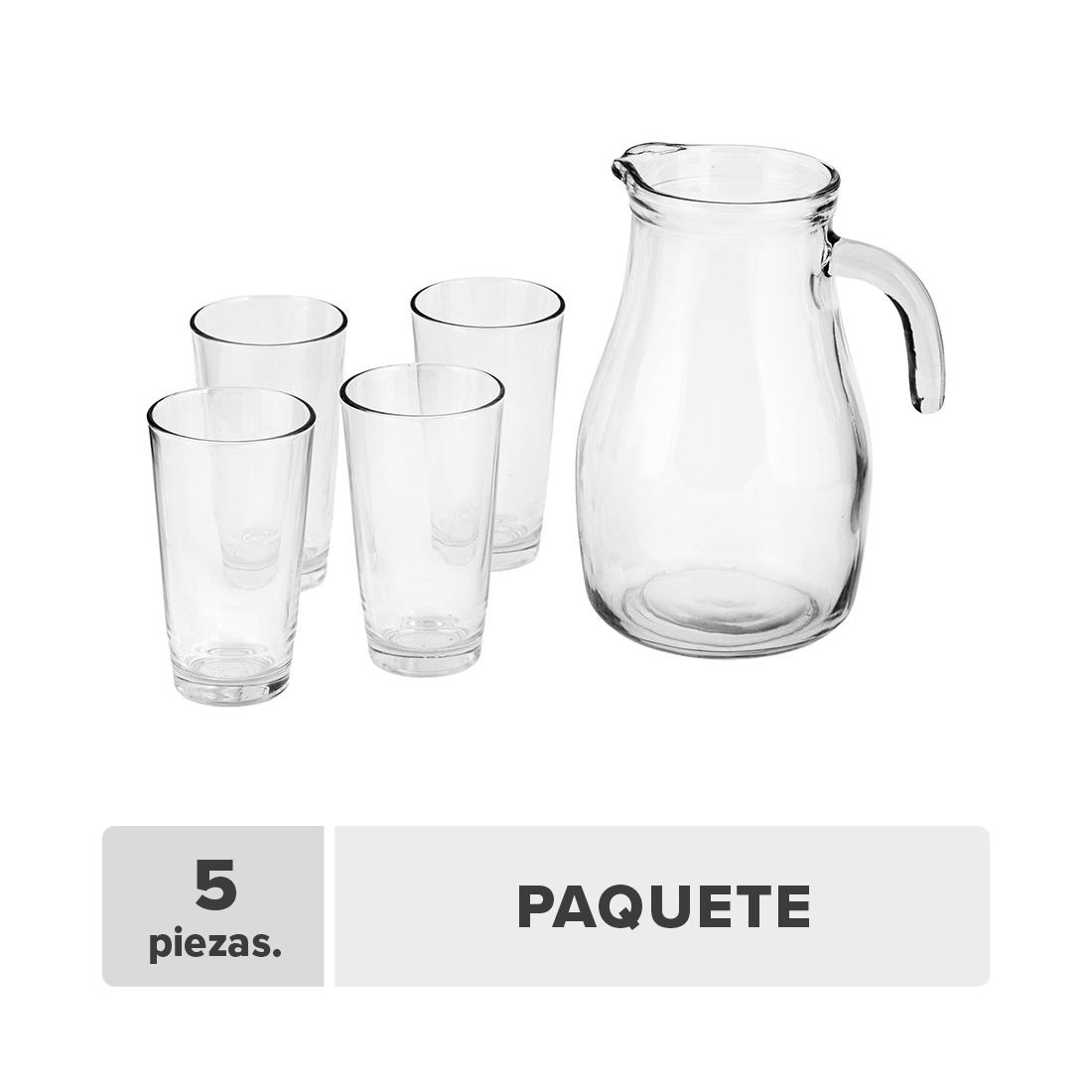 Pichel Y Vaso Vidrio Libbey 5pcs