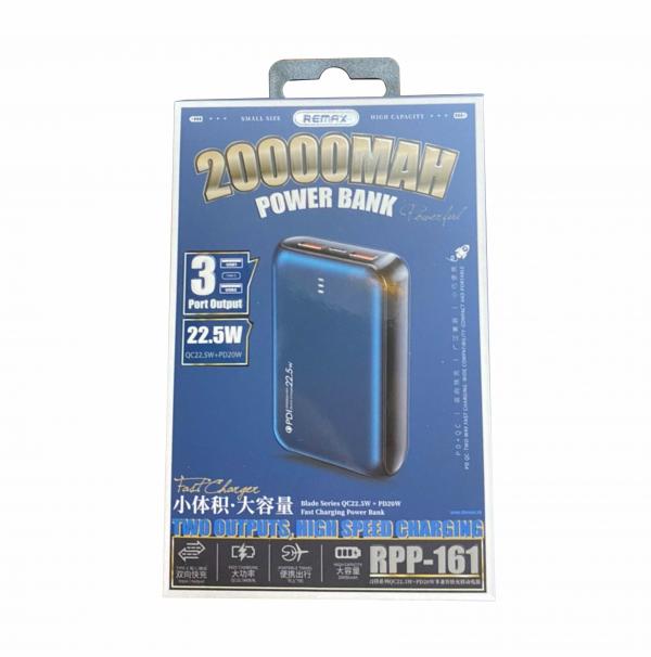 BATERIA DE EMERGENCIA RPP-161 20.000MHA SERIE BLADE REMAX AZUL