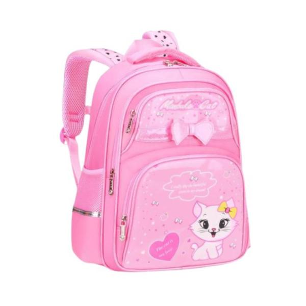 Bolso Escolar Con Diseño Modelo 1108 Rosado