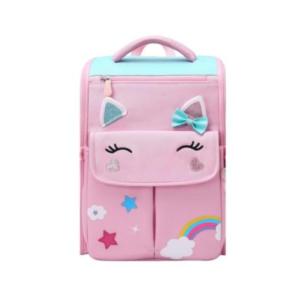 Bolso Escolar Con Diseño Modelo 1299 Rosado