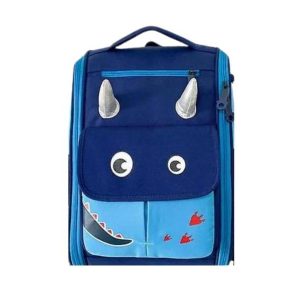 Bolso Escolar Con Diseño Modelo 1299 Celeste