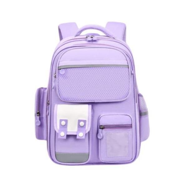 Bolso Escolar Con Diseño Modelo 1507 Lila