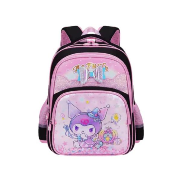 Bolso Escolar Con Diseño Modelo 1698 Negro