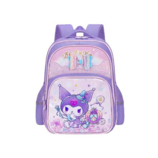 Bolso Escolar Con Diseño Modelo 1698 Lila