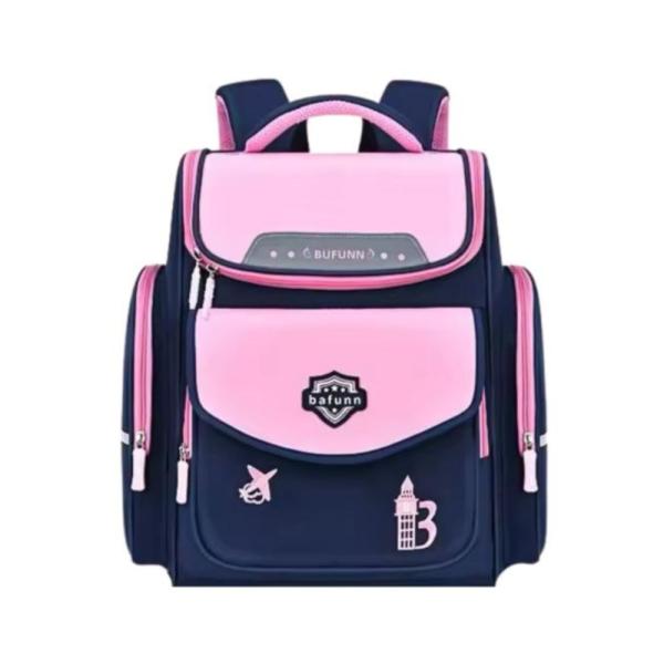 Bolso Escolar Con Diseño Modelo 3066 Rosado