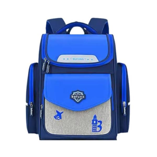 Bolso Escolar Con Diseño Modelo 3066 Azul