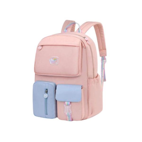 Bolso Escolar Con Diseño Modelo 3169 Rosado