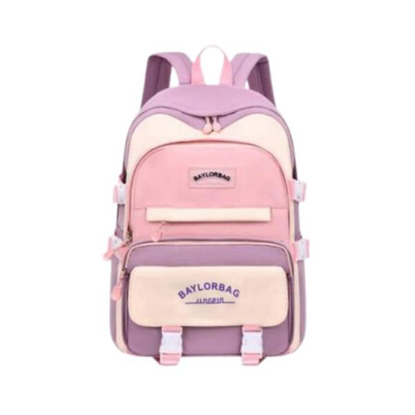 Bolso Escolar Con Diseño Modelo 3178 Rosado