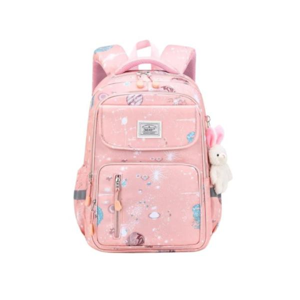 Bolso Escolar Con Diseño Modelo 5128 Rosado