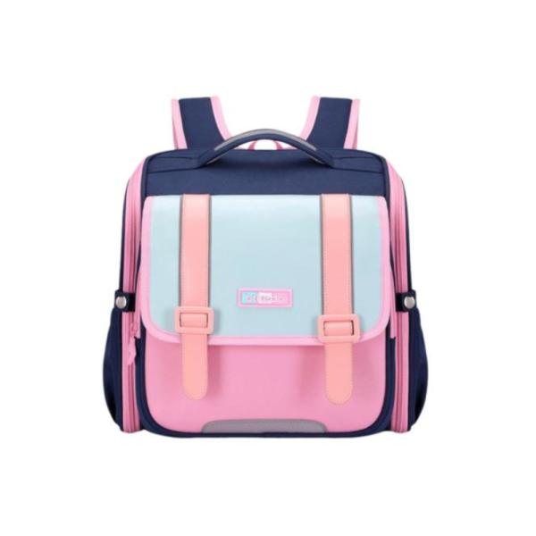 Bolso Escolar Con Diseño Modelo 5166 Azul/Rosado