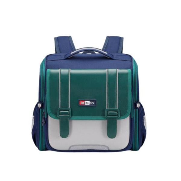 Bolso Escolar Con Diseño Modelo 5166 Azul/Verde