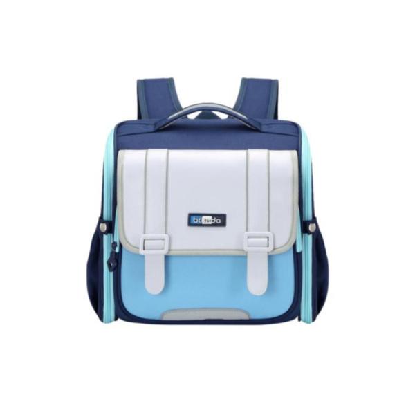 Bolso Escolar Con Diseño Modelo 5166 Azul/Gris