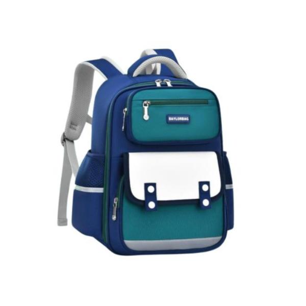 Bolso Escolar Con Diseño Modelo 6383 Azul/Verde