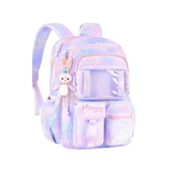 Bolso Escolar Con Diseño Modelo 8801 Lila