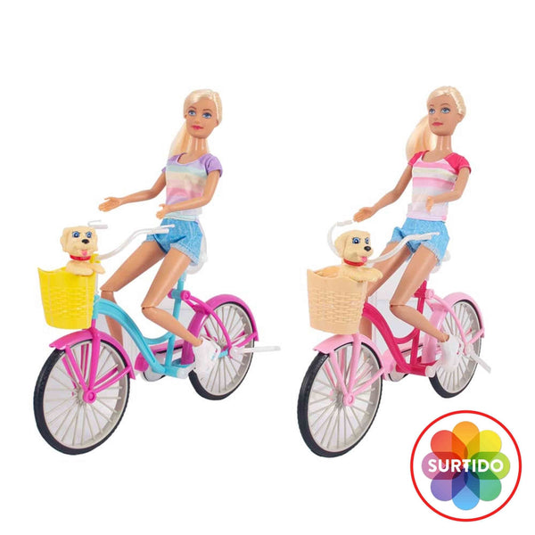 Muñeca Brittany Con Bicicleta Surtido