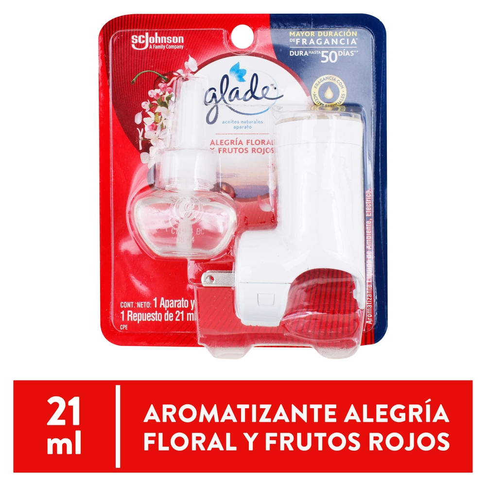 Aromatizante Glade Aceites Naturales Elegancia De Ambar Unidad + 1 Repuesto - 21ml