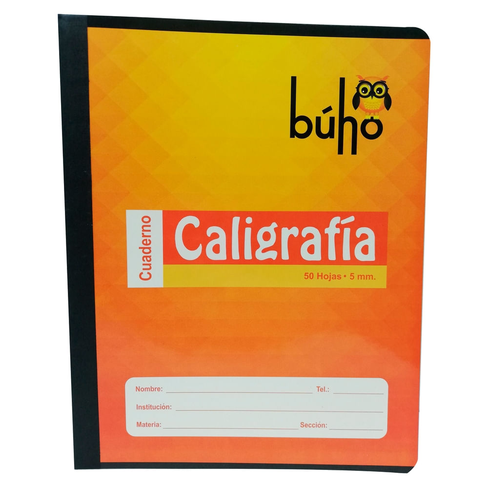 Cuaderno Caligrafía Búho -5mm/ 50 Hojas