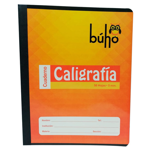 Cuaderno Caligrafía Búho -5mm/ 50 Hojas