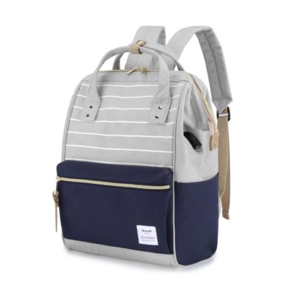 Bolso Espalda Modelo 9001 Himawari Azul/Gris