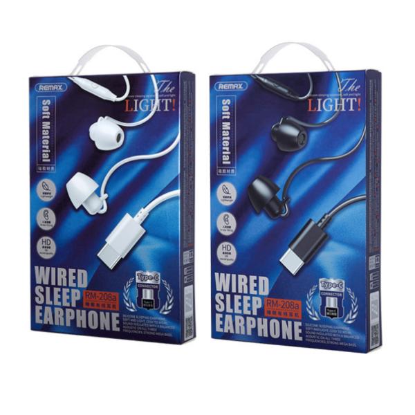 Audifonos Manos Libres Tipo C Rm-208A Remax Negro