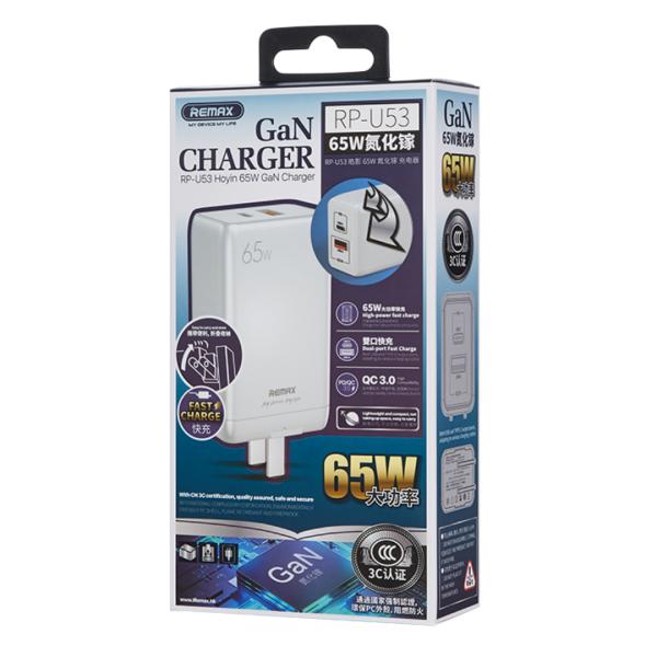CARGADOR CUBO CASA RP-U53 PD SERIE HOYIN REMAX BLANCO