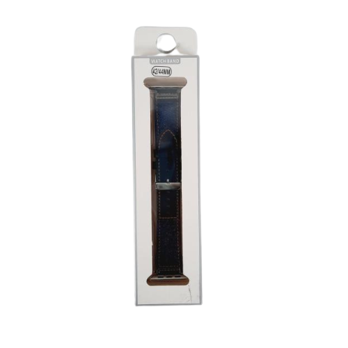 Bandas Para Reloj Inteligente Smart Watch De Cuero Con Diseño 42/44 Mezclilla Azul