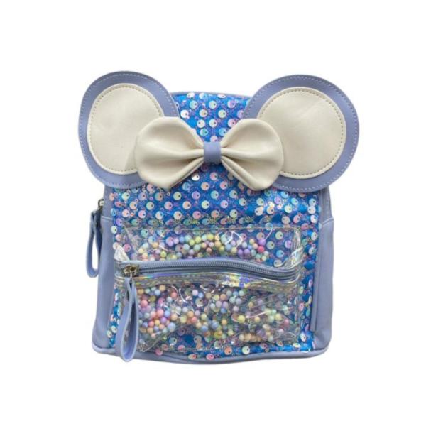 Bolso Infantil  Con Diseño Orejitas Modelo 8226-785B Celeste