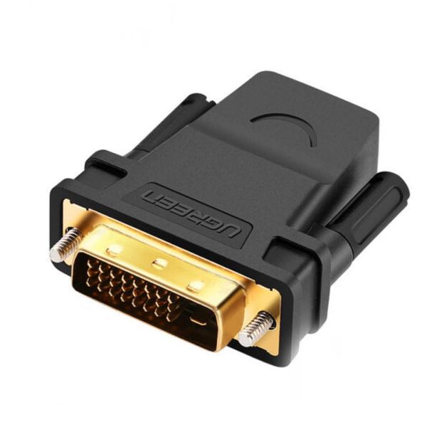 ADAPTADOR DVI-D 24+1 MACHO A HDMI HEMBRA 20124 UGREEN NEGRO