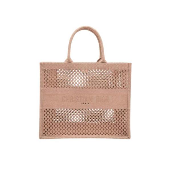 Bolso Modelo Book Tote Diseño Tejido Dior Beige