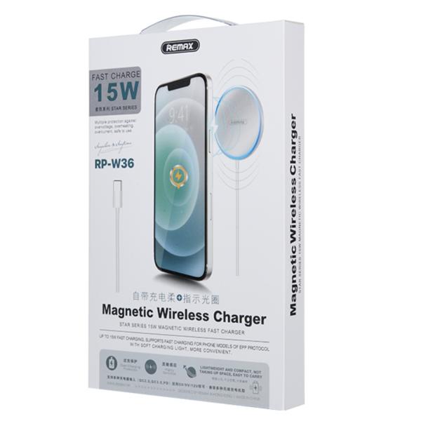 CARGADOR INALAMBRICO RP-W36 REMAX NEGRO