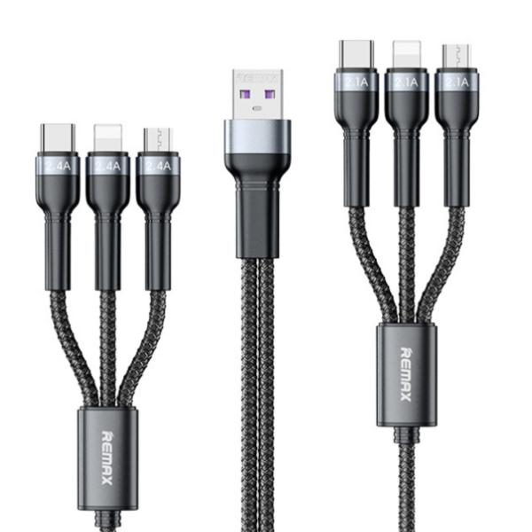 Remax Cable RC-124 Serie Jany 6 En 1 Plateado
