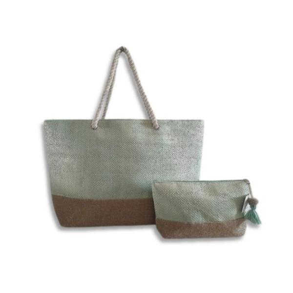 Bolso Playero Con Neceser Hf19015-3