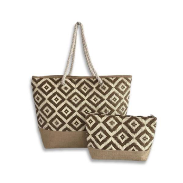 Bolso Playero Con Neceser Hf19028-2