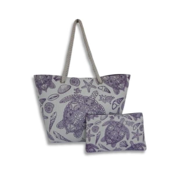 Bolso Playero Con Neceser Hf19043-3