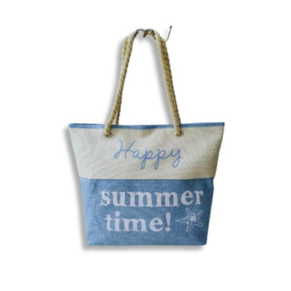 Bolso Playero Happy Summer Time Celeste 21Hf502-3