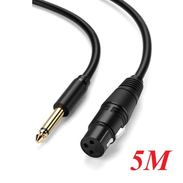 CABLE 6.35MM A XLR HEMBRA AV131 20721 UGREEN 5M NEGRO