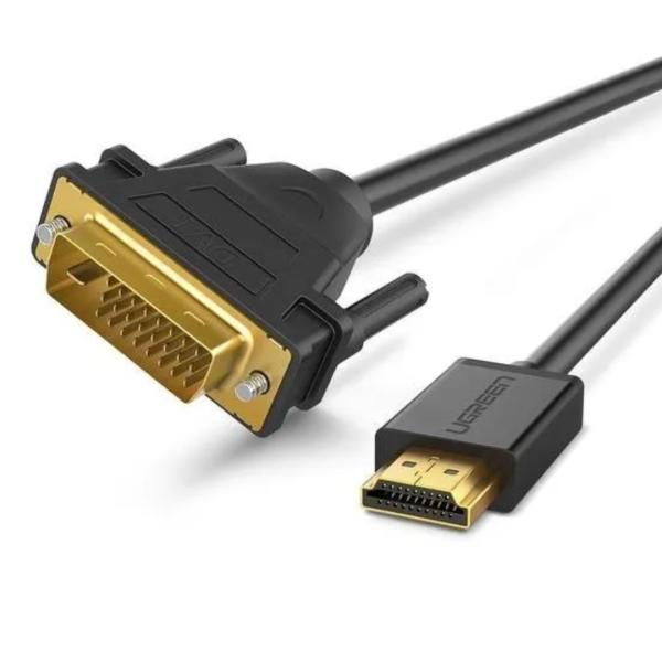 CABLE HDMI TIPO A MACHO A DVI 24+5 MACHO HD106 30116 UGREEN 1M NEGRO
