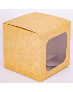 Caja Kraft Para Jarra 1 Ventana 10x10x10cm