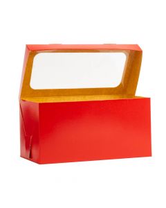 Caja Multiuso No.71 Rojo Con Ventana 20x10x10cm